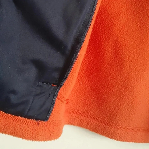 LL Bean orange  Kids Fleece Vest Jacket - Picture 5 of 7